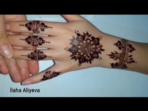 Çiçek Desenli Hint Kınası ( floral pattern henna )