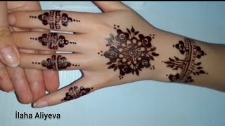 Çiçek Desenli Hint Kınası Floral Pattern Henna 