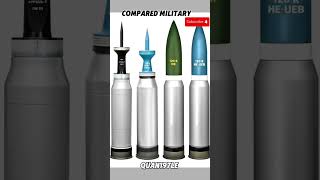 120mm Tank Ammunition Comparison | HE vs HE-UEB vs APFSDS | Global Military Trend #shortvideo
