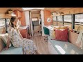 School bus conversion tour  a very honest look into an amateur tiny home build