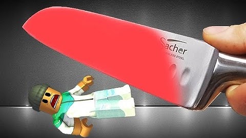 EXPERIMENT Glowing 1000 degree KNIFE VS ROBLOX