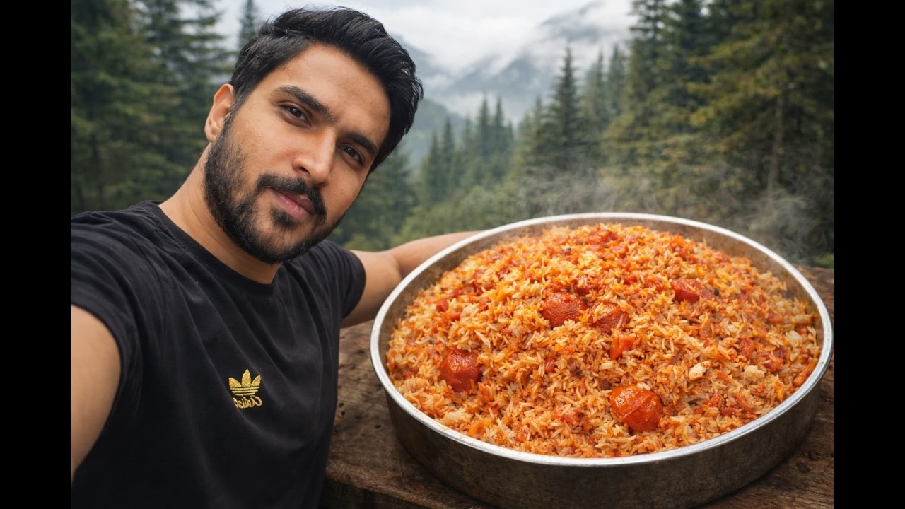 Traditional Persian Tomato Rice | Peaceful Outdoor Cooking