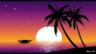 Draw in Ms Paint | Ms Paint Drawing | paint in computer | scenery drawing | How to draw