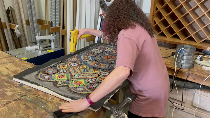 Susan Lenz: Melting a Fiber Stained Glass Artwork....