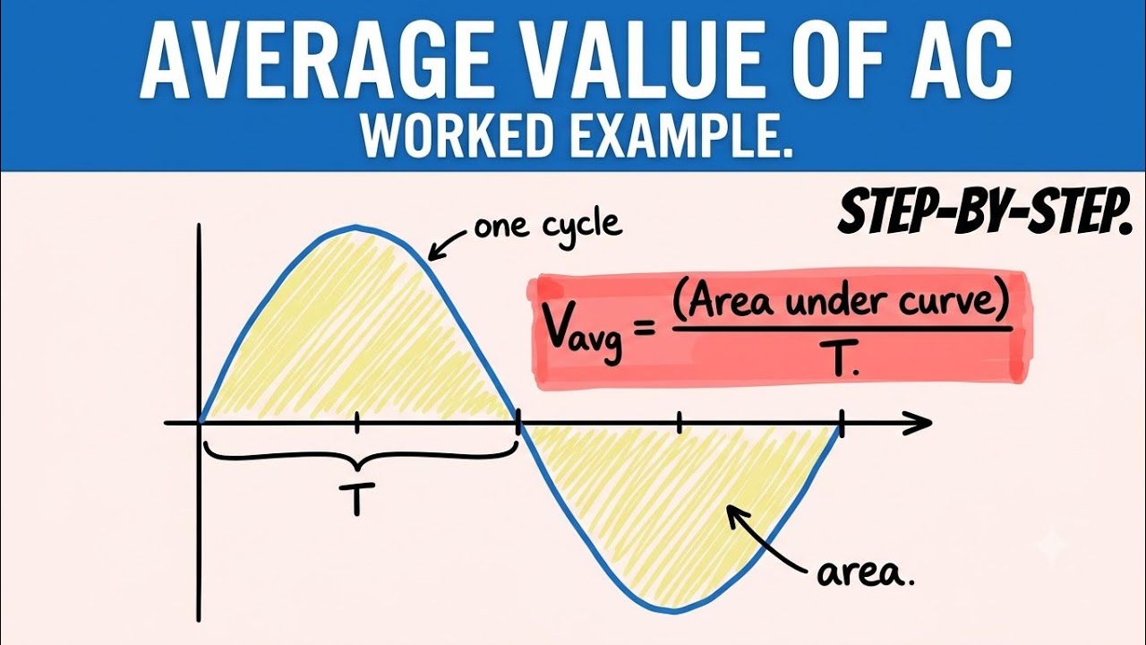 AVERAGE VALUE OF CURRENT OR VOLTAGE (AC CIRCUITS) EXAMPLE 1 - YouTube