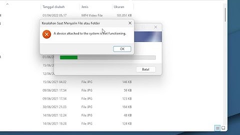 Mengatasi iphone tidak bisa menyalin file ke pc "A Device Attached To The System Is Not Functioning"