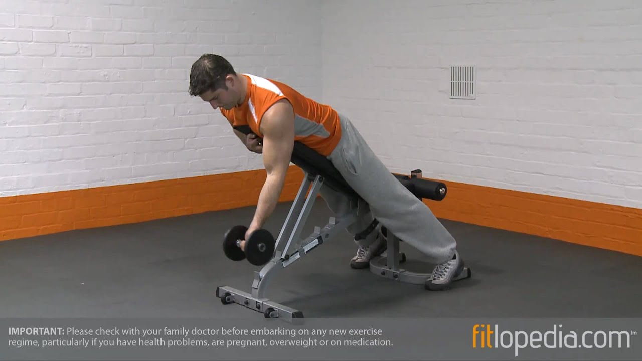 Incline Prone Single Arm Dumbbell Spider Curl YouTube