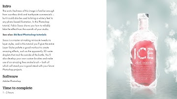 Photoshop Tutorials - Add ice to a photo in Photoshop