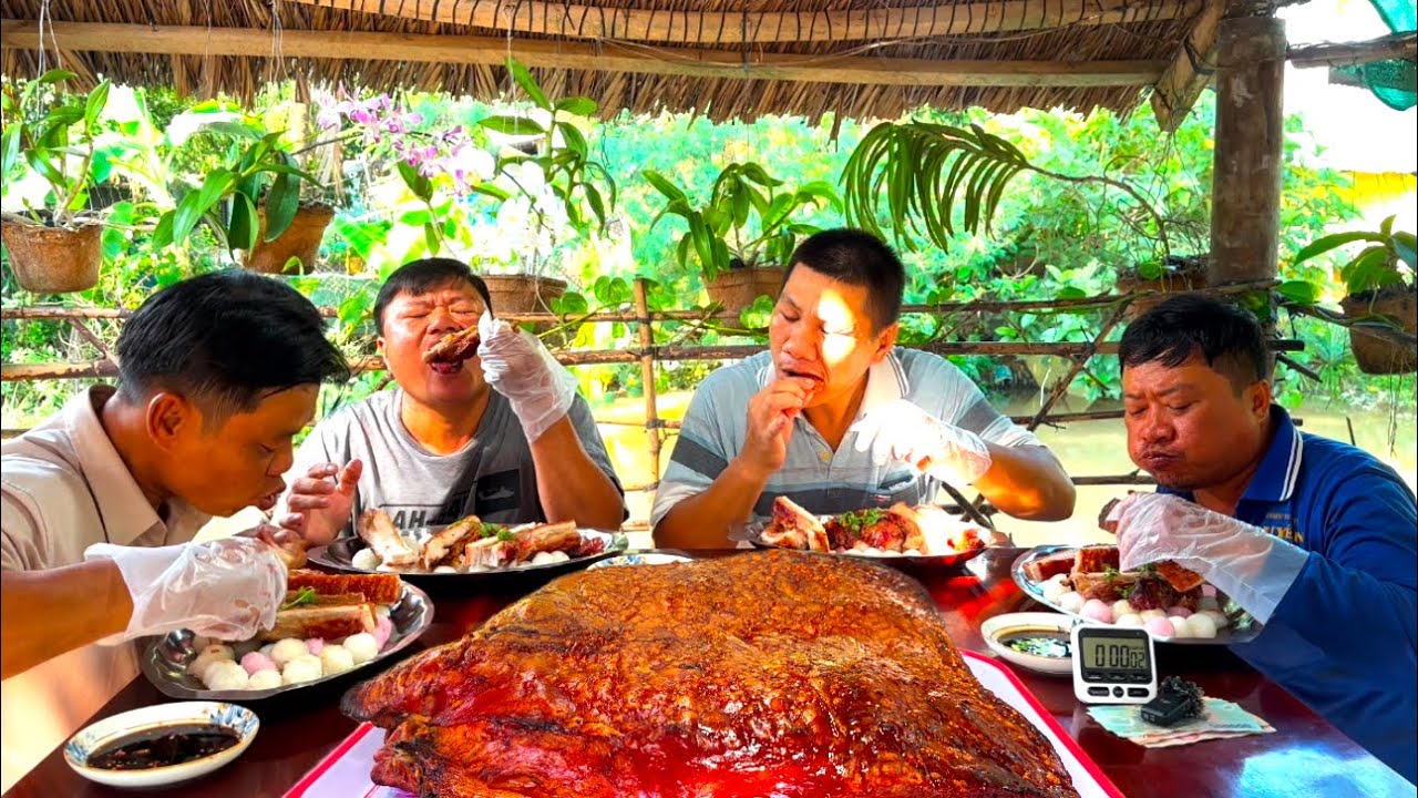 Chia Cặp Thi Ăn 6,4 Ký HEO QUAY BÁNH BÒ Thắng Được 3Tr ( Cái Kết Quá Sức Căng Thẳng ) | ATĐQ