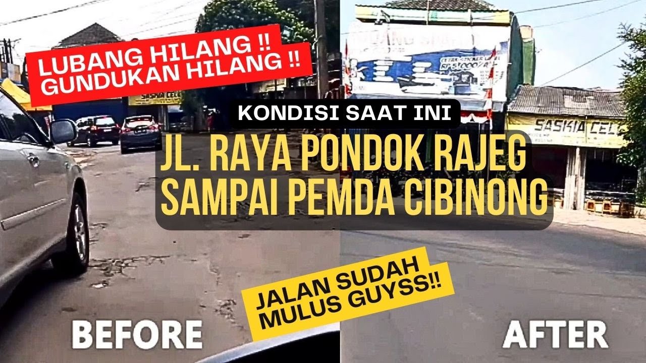 JL.RAYA PONDOK RAJEG sampai PEMDA CIBINONG Sudah mulus Guyss !! | update september 2024