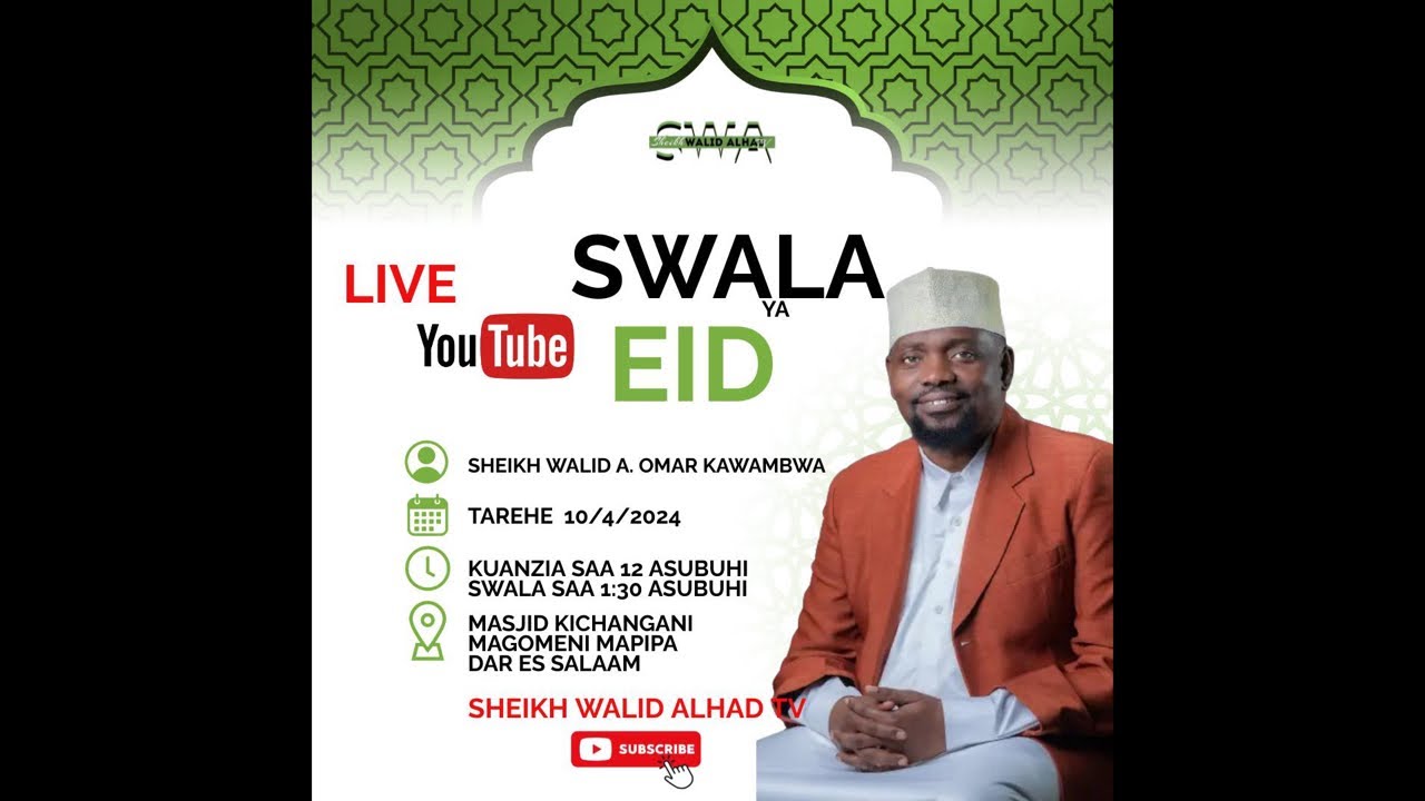 LIVE SWALA YA EID 1445 H MASJID KICHANGANI - YouTube