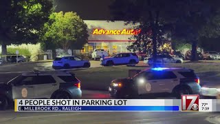 4 shot in Raleigh along in E. Millbrook Road: Police