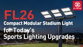 FL26 Modular LED Stadium Light | Selectable Wattage & Beam Angles for Sports Lighting