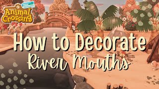 15 Ideas for Decorating Around River Mouths // Animal Crossing: New Horizons