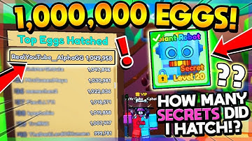 HATCHED *1,000,000* EGGS!! HOW MANY SECRET PETS?! - Mining Simulator 2 (Roblox)