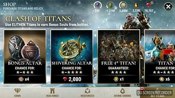 Dawn of titans / 2nd year anniversary free 4*guaranteed titan token pulling