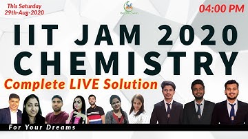 IIT JAM CHEMISTRY 2020 | Complete LIVE Solution in One Shot | MadChem Classes