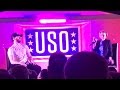 Chris Evans and Scarlett Johansson on USO Tour