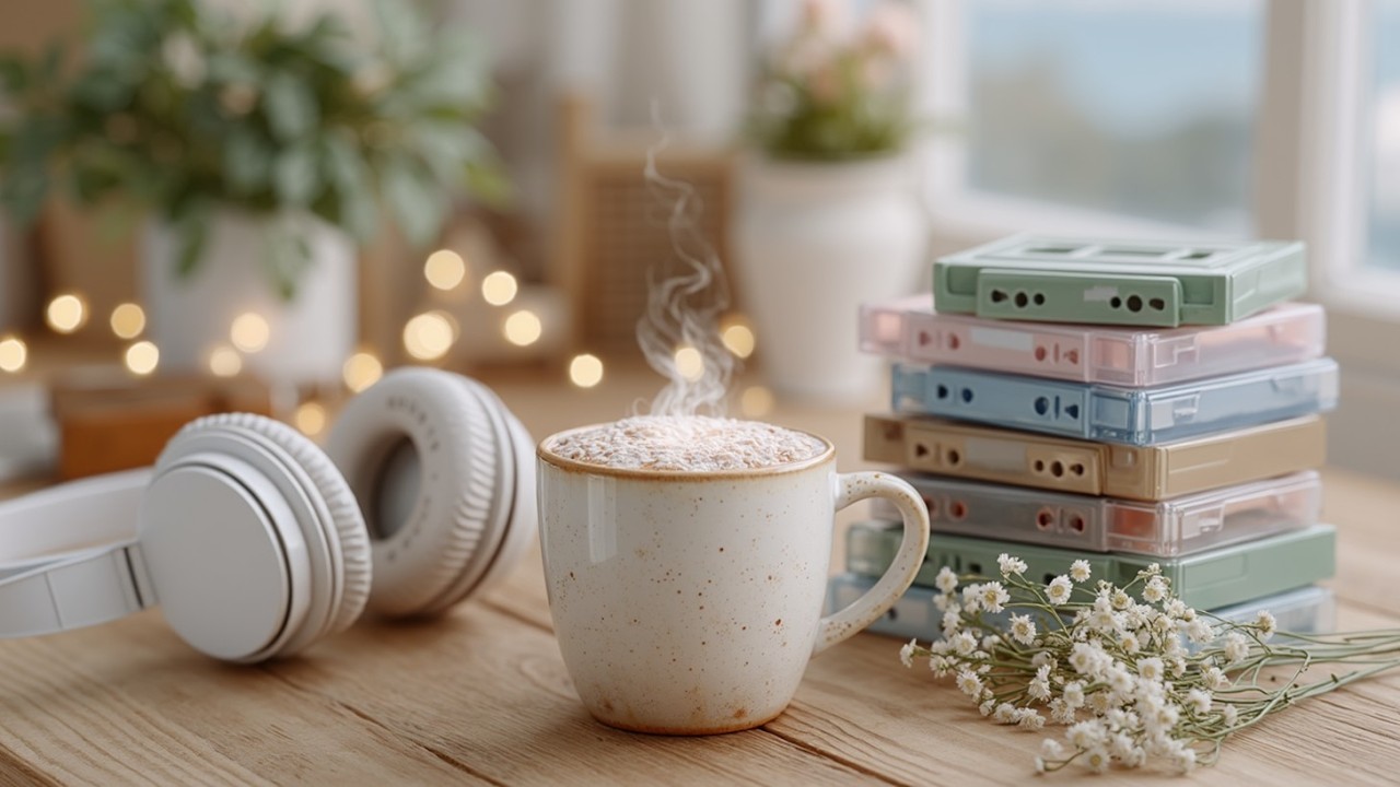 Утренняя кофейная гитарная музыка для расслабляющих акустических вибраций ~ Кофейня