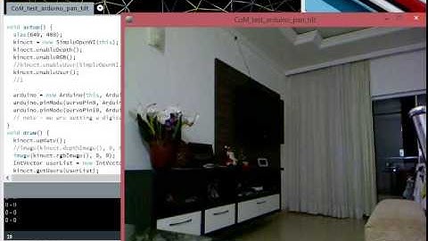 Kinect LaserGun - Arduino and Processing - Pan Tilt Laser Gun Project