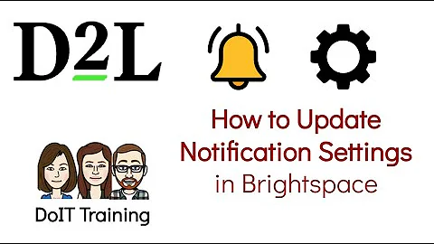 How to Update Brightspace Notification Settings