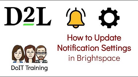 How to Update Brightspace Notification Settings