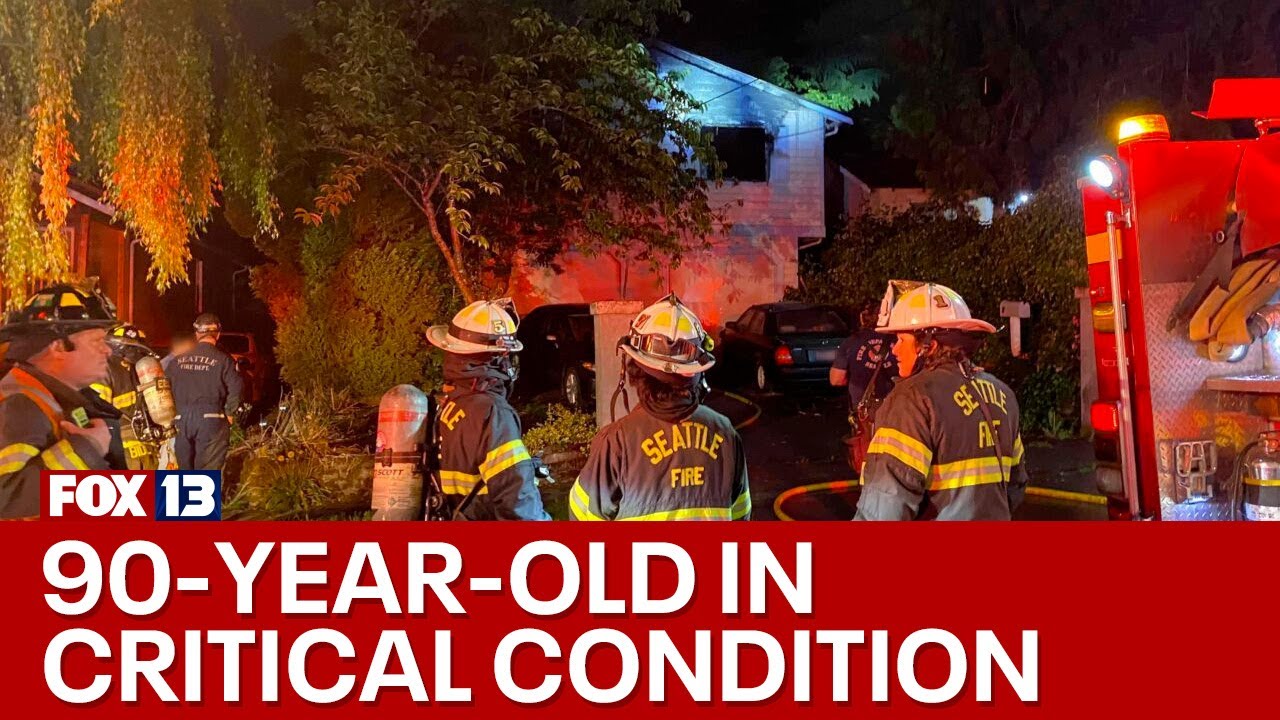90-year-old in critical condition after house fire in WA - YouTube
