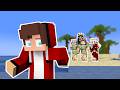 MAIZEN : JJ ended up on an island where only Girls live - minecraft animation