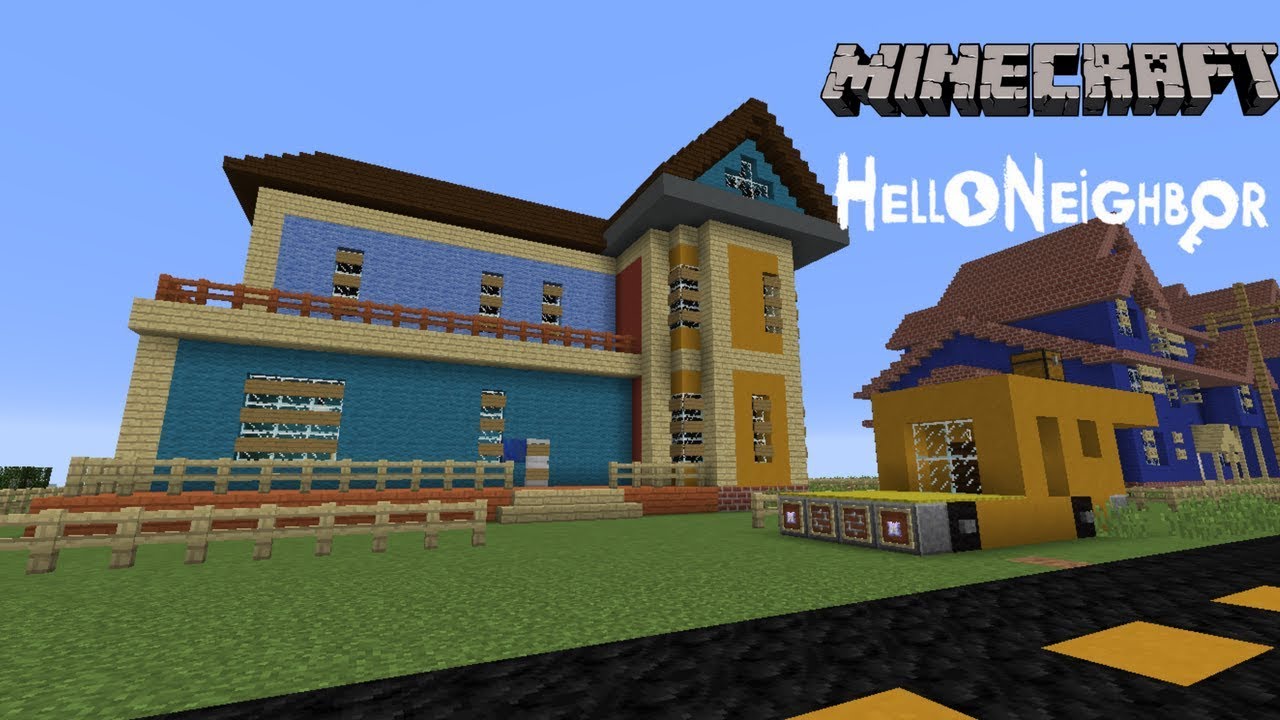 Building Minecraft Hello Neighbor Beta 1 in Minecraft Live 