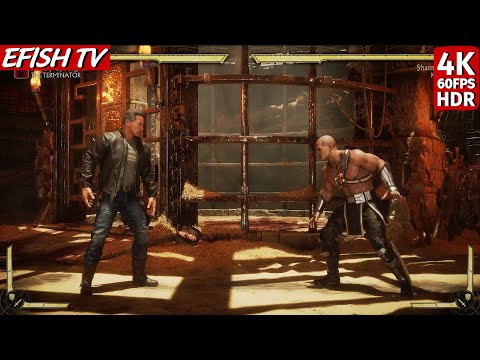 T-800 the Terminator vs Kano (Hardest AI) - Mortal Kombat 11
