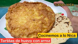 Tortitas de huevo con arroz Nicaragüense