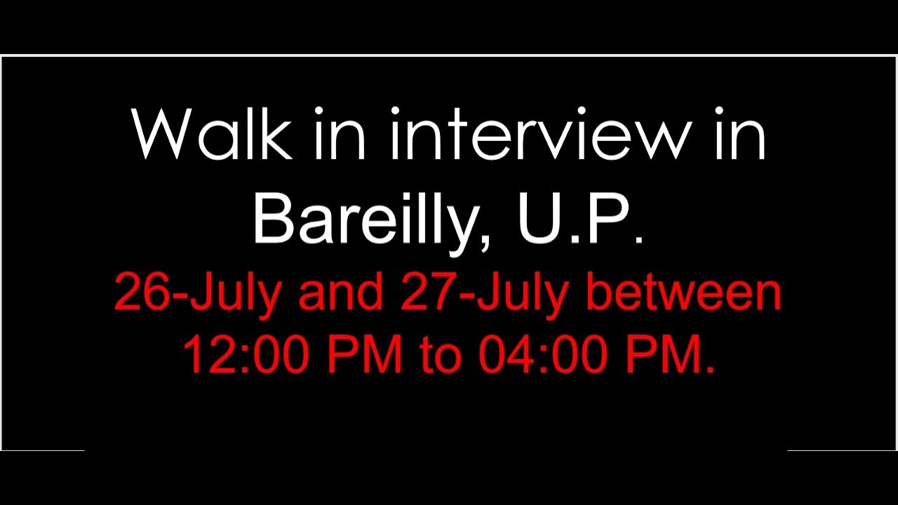 Jobs in Bareilly | Vacancies in Bareilly| Uttar Pradesh Jobs |नौकरी ही नौकरी 2021!Apply Now !