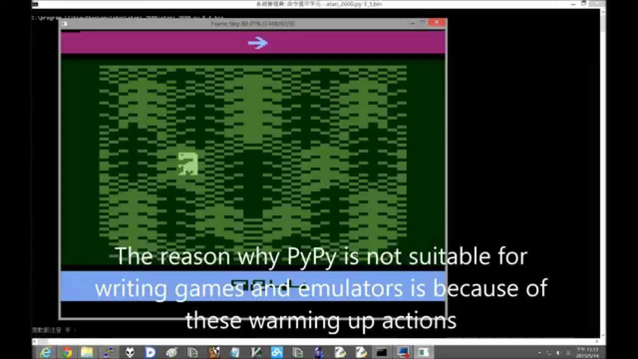 My Atari 2600 emulator written in Python (PyPy) - YouTube