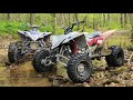 Destroying my trails with Pete Hager on our 2020 YFZ 450s!