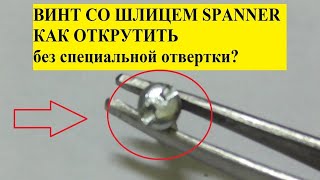 Как открутить винт со шлицем Spanner, если нет специальной отвертки. Ремонтировать нельзя выбросить