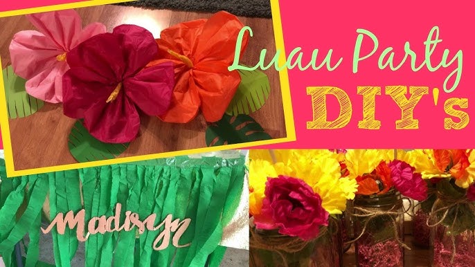 Hawaiian Luau Summer Party Ideas  DIY Tropical Buffet Table 