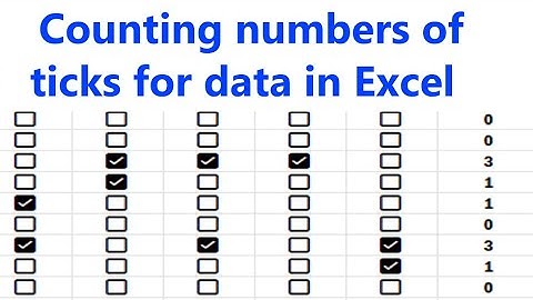 Auto counting checkbox in Excel