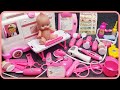 10 minutes satisfying with unboxing cute pink ambulance car doctor toys set asmr  no music