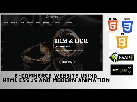 Modern Web HTML CSS Animation Effect/Project | Ecommerce website | With Code | GSAP & Scrolltrigger