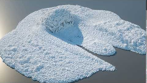 Snow Simulation (Storm) Rendered in Octane for Blender
