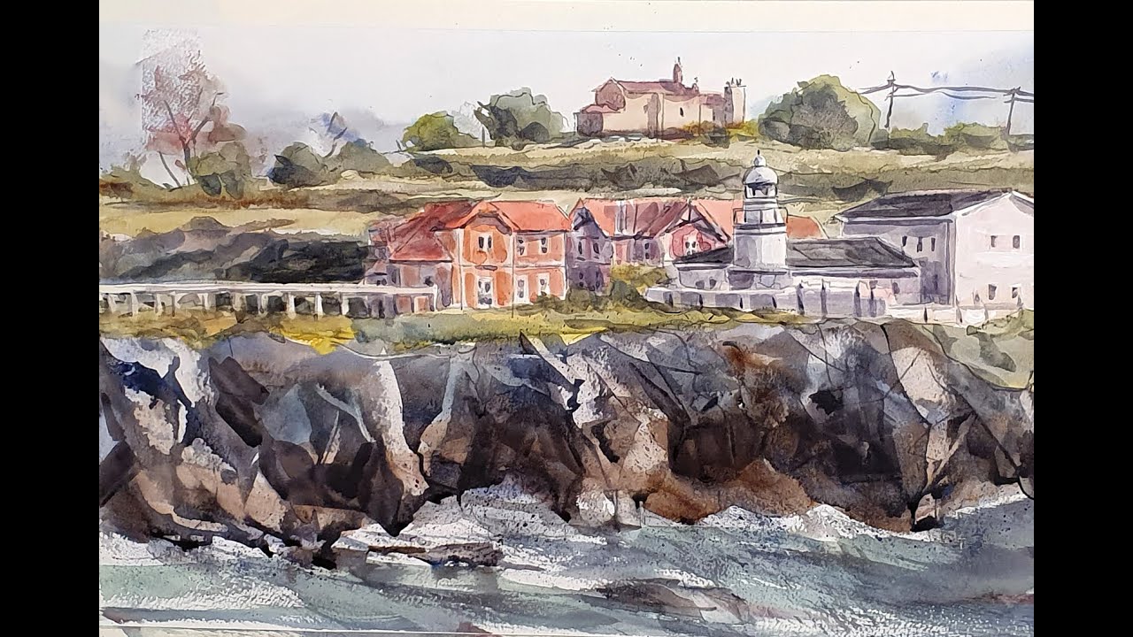 wqtercolor basic 77 Llanes Asturias Pintando con Juan Mieres
