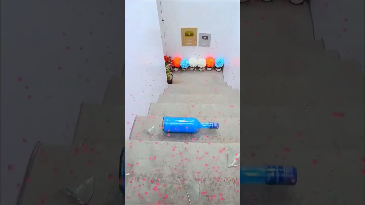 Red vs Blue Glass Bottle Battle 💥 Orbeez Explosion ASMR 