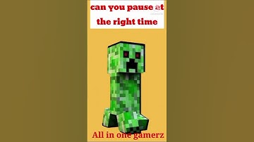 Can you pause at the right time Minecraft? Can you match CREEPER? #shorts #minecraft #viral