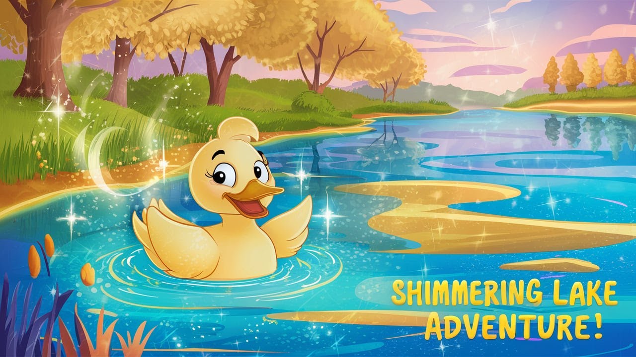 Magical Lake Adventure for Kids | Colorful Duck Swimming in Shimmering Waters!