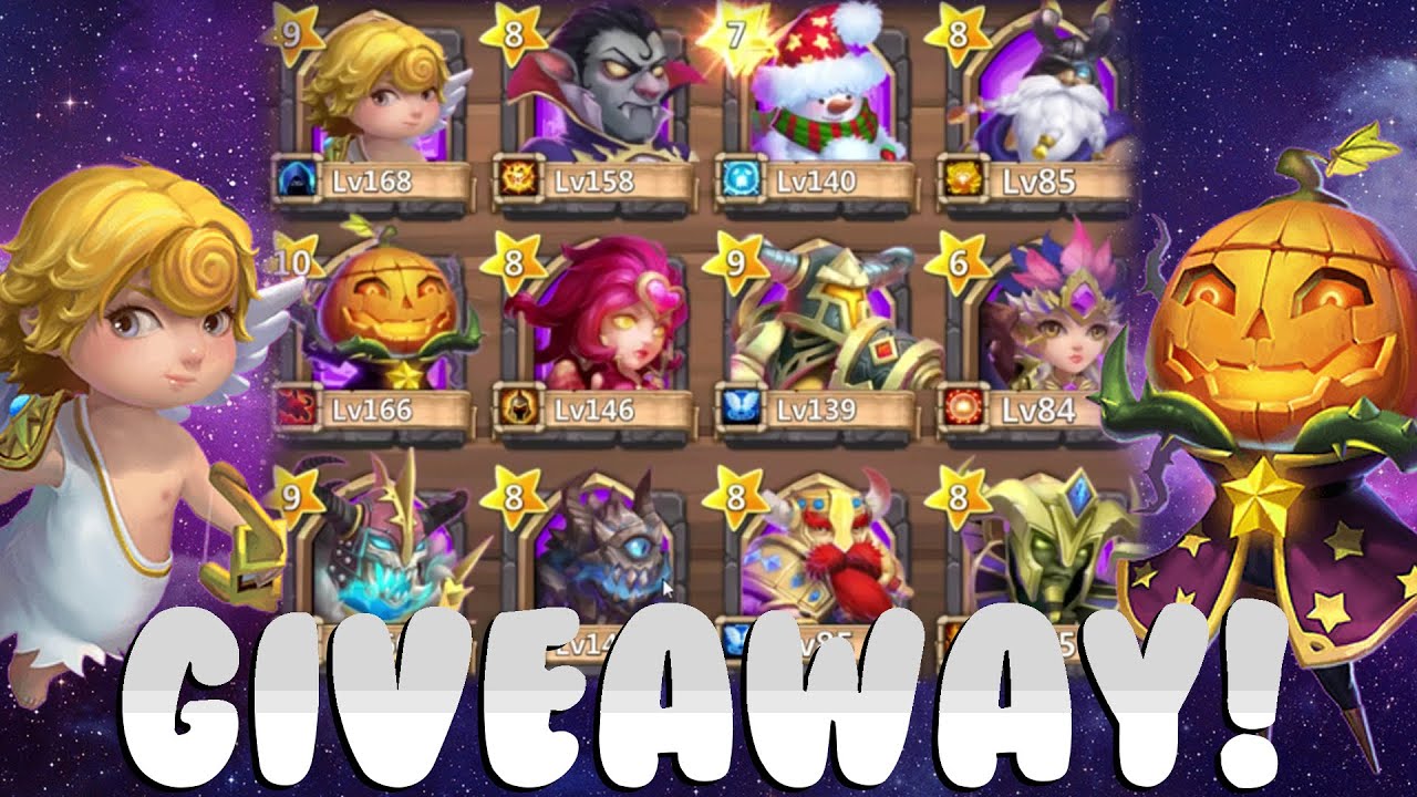 Castle Clash Account Giveaway ALL MUST HAVES YouTube