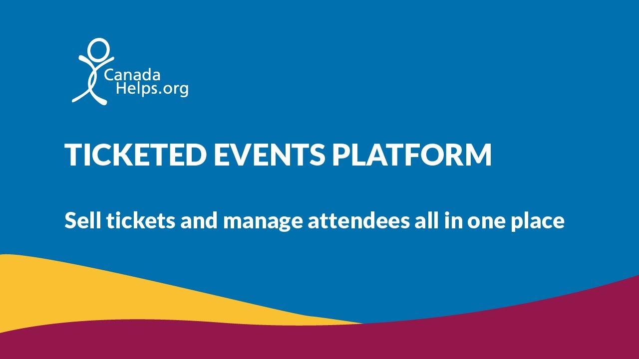How to Get Started with Ticketed Events from CanadaHelps YouTube