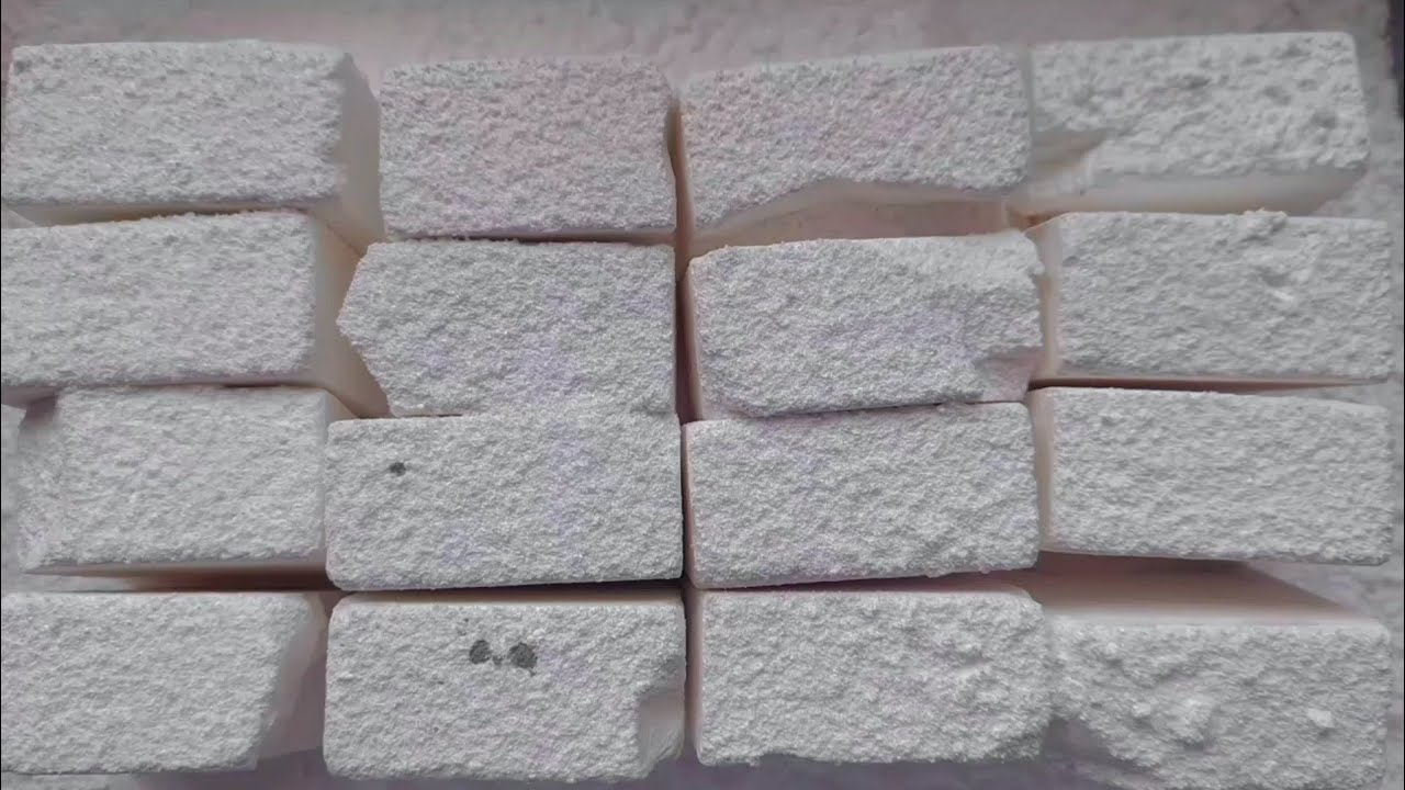 fresh Blocks of Gym Chalk Crushing / oddlysatisfying gym chalk asmr ...