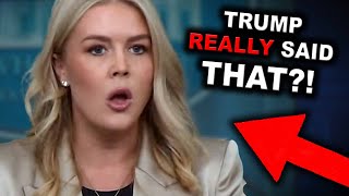 Press Sec. ERUPTS as Reporter Quotes Trump LIVE!