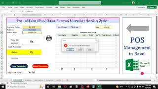 Point of Sales Management System in Excel - POS Management Template