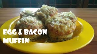 Egg & Bacon Savoury muffins. (In Sinhala)